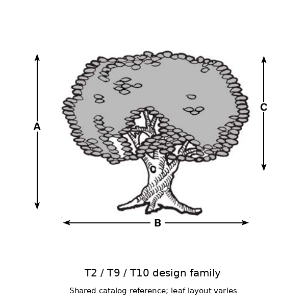 T10 shared catalog design-family reference; exact leaf layout varies