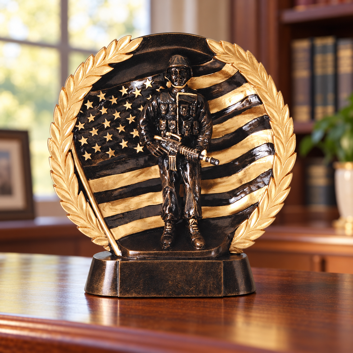 Bronzestone Wreath Resin Awards — lifestyle photo