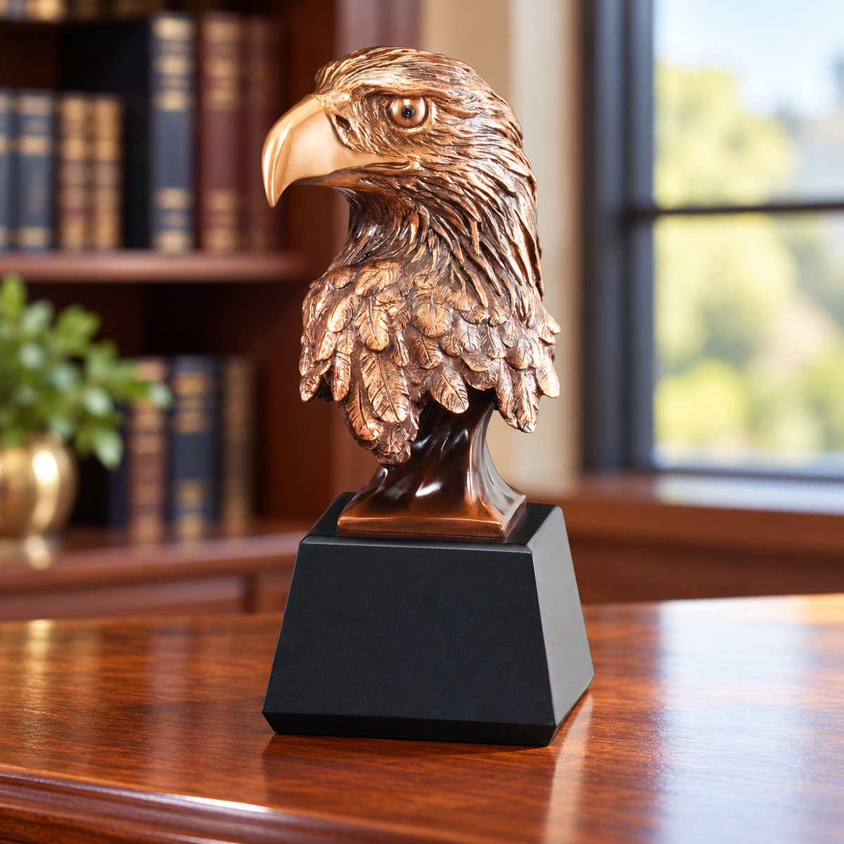 Eagle Bust Resin Award — lifestyle photo