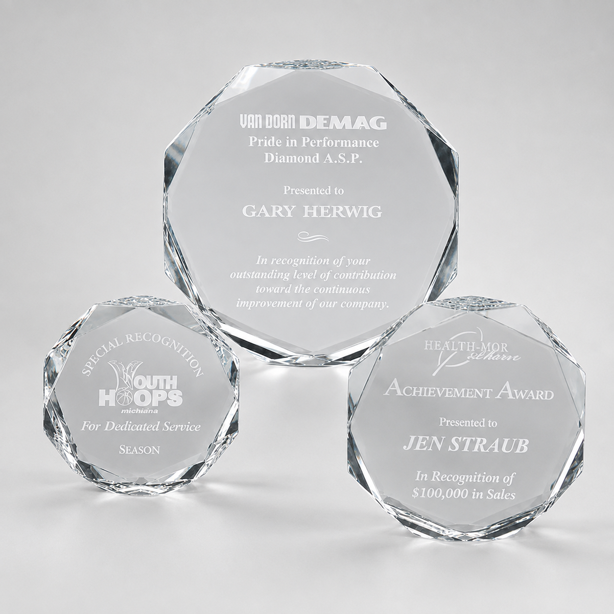 Multi-Faceted Clear Acrylic Paperweight