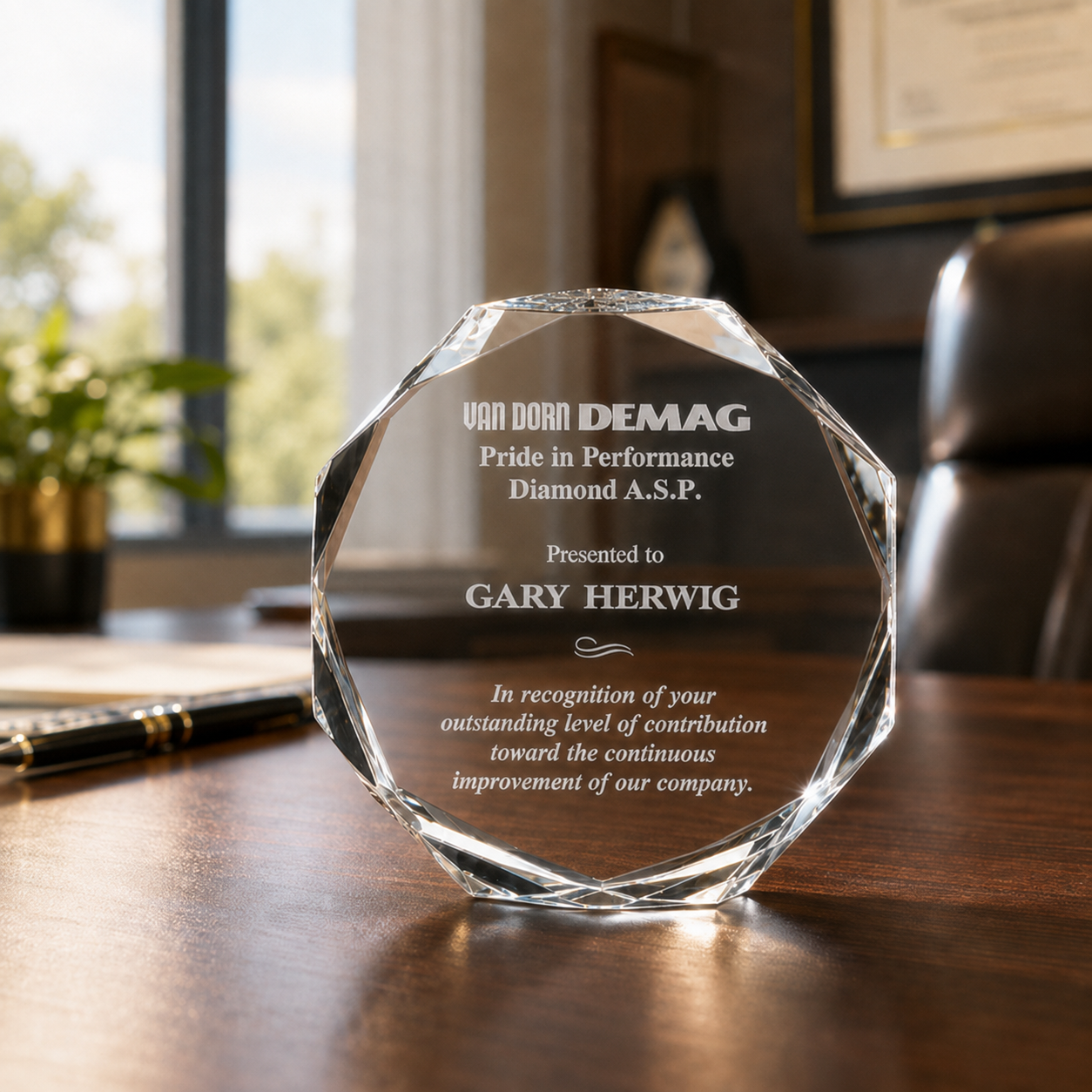 Multi-Faceted Clear Acrylic Paperweight