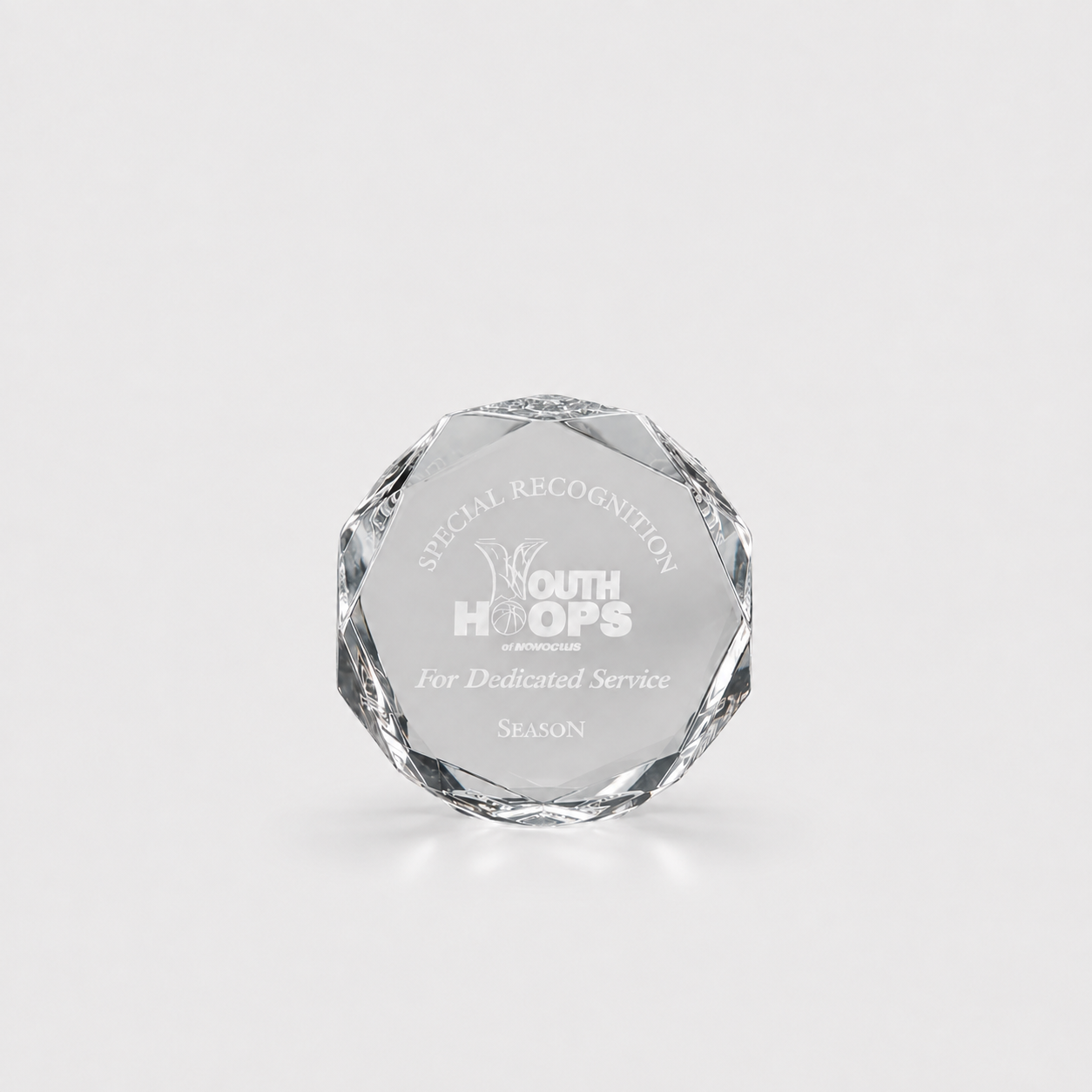 Multi-Faceted Clear Acrylic Paperweight