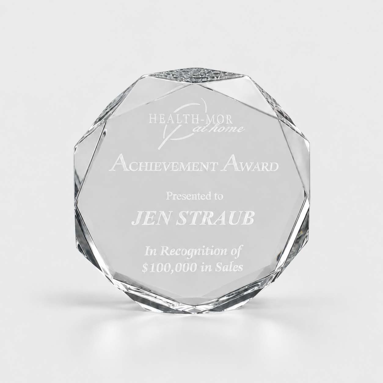 Multi-Faceted Clear Acrylic Paperweight