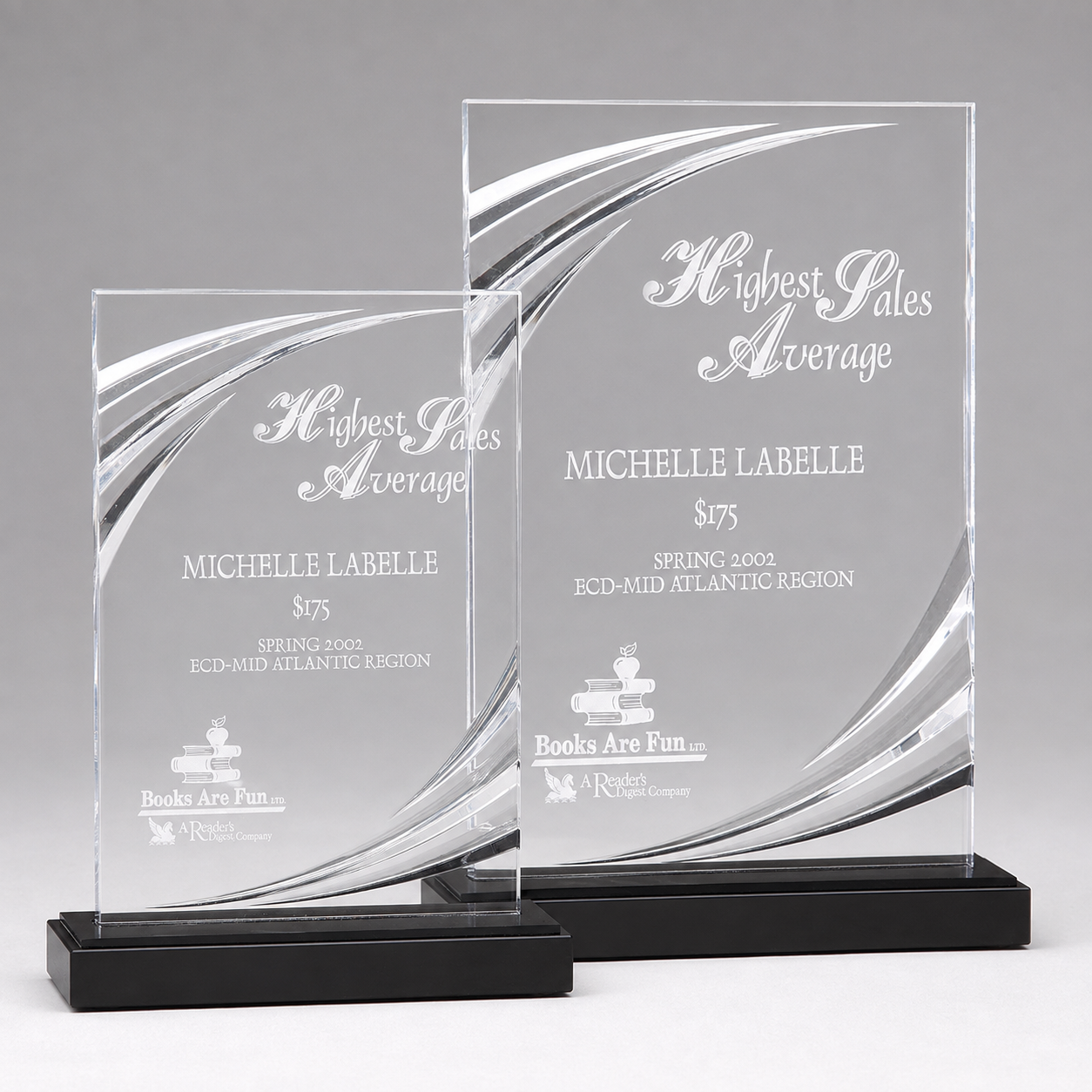 Rectangular Nouveau Acrylic Award