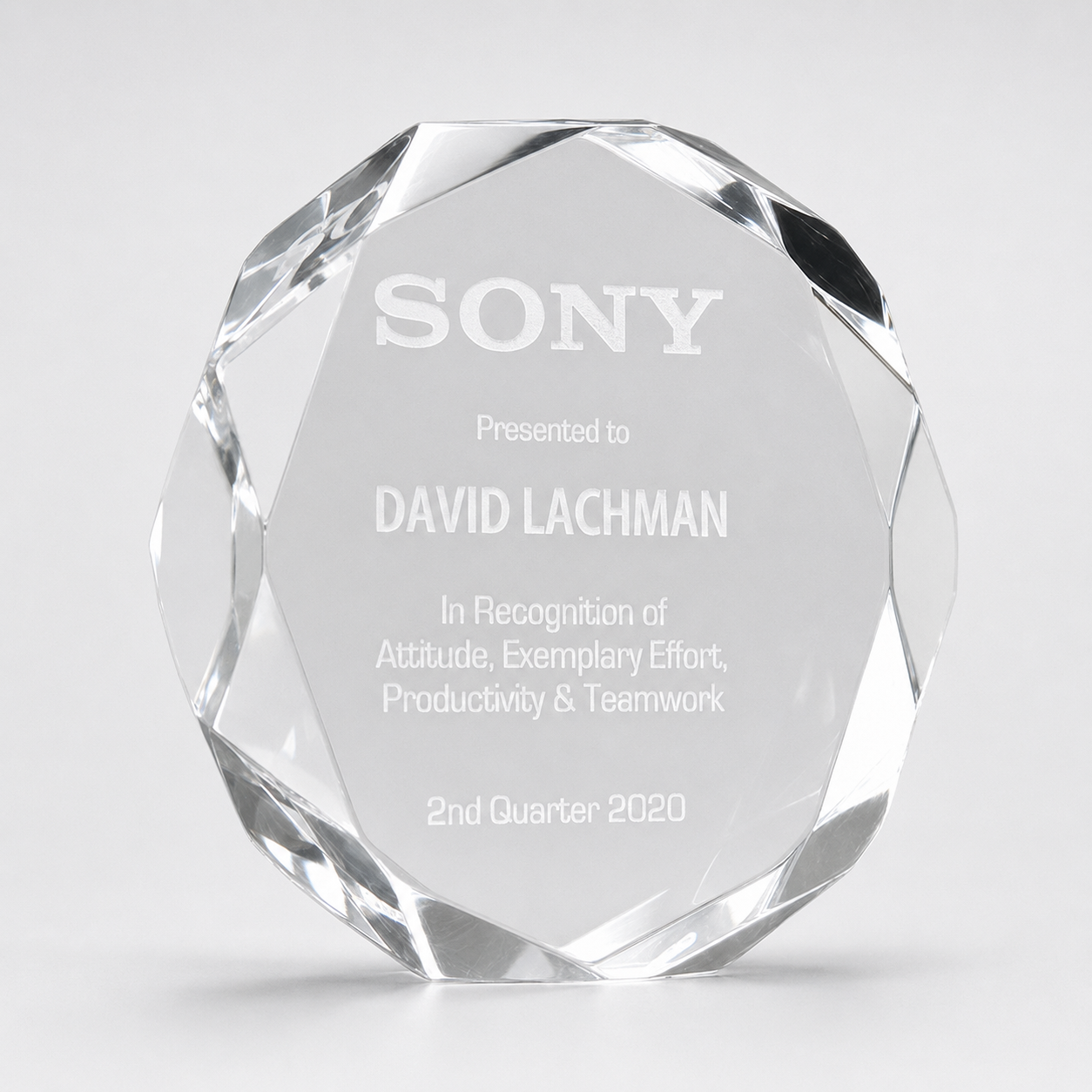 Octagon Acrylic Award