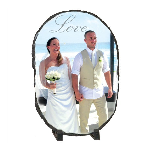 Oval Full-Color Photo Stone — 7 1/2" x 11" Oval Gloss