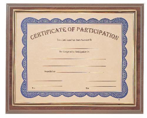 Slide-In Certificate Plaque