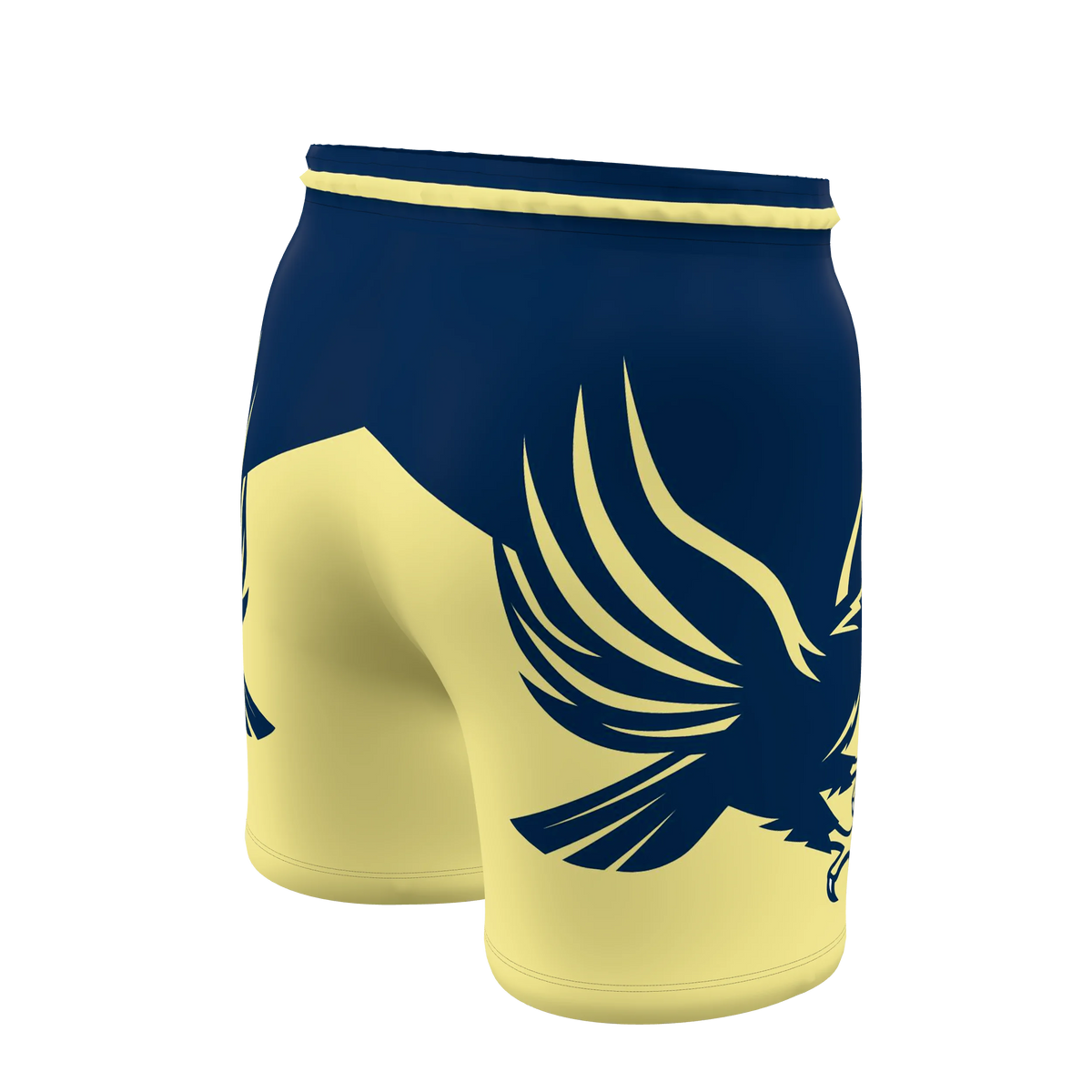 Custom Sublimated Men's Athletic Shorts — 5 inch inseam, supplier view 6