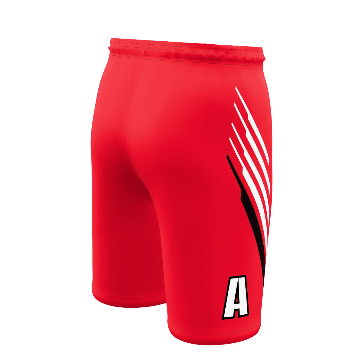 Custom Sublimated Men's Athletic Shorts — 9 inch inseam, supplier view 6