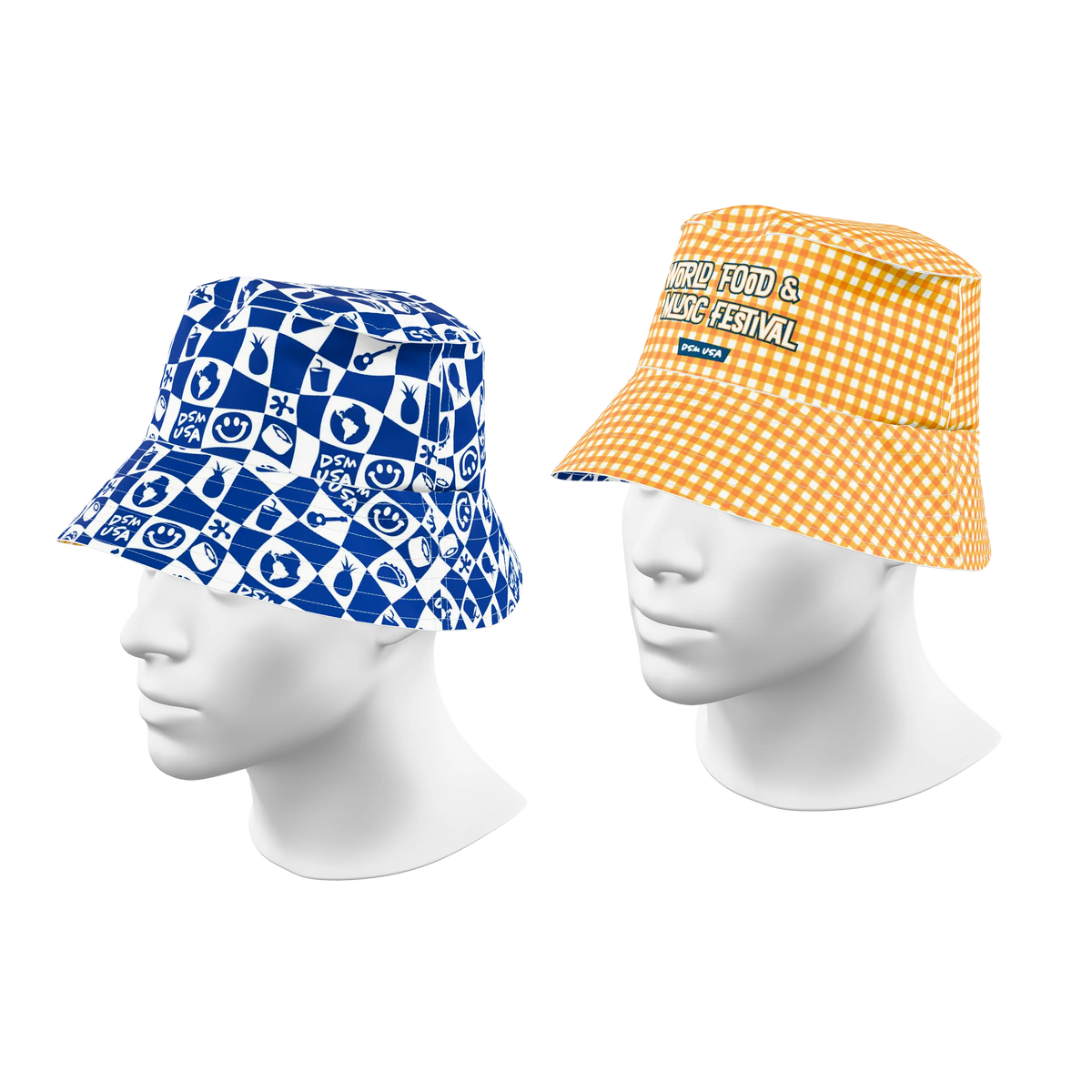 Custom Sublimated Reversible Bucket Hat — alternate view 1