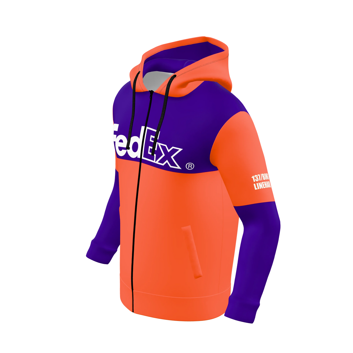 Custom Sublimated Men's Full-Zip Hoodie — alternate view 1