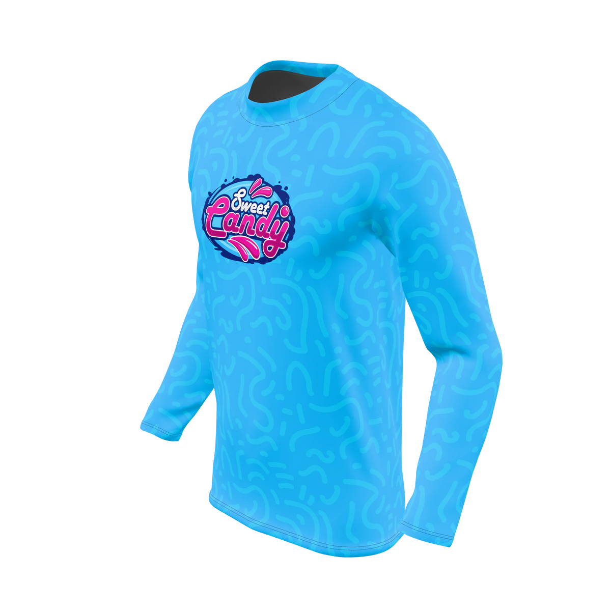 Custom Sublimated Men's Long Sleeve Crew Neck T-Shirt — alternate view 1
