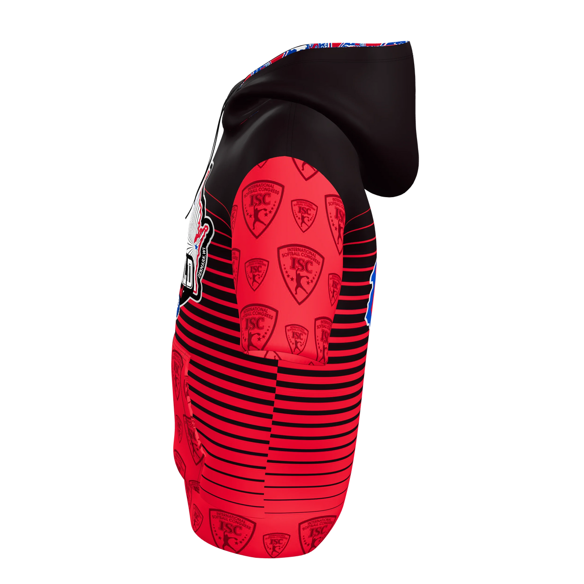 Custom Sublimated Men's Short Sleeve Hoodie — alternate view 2