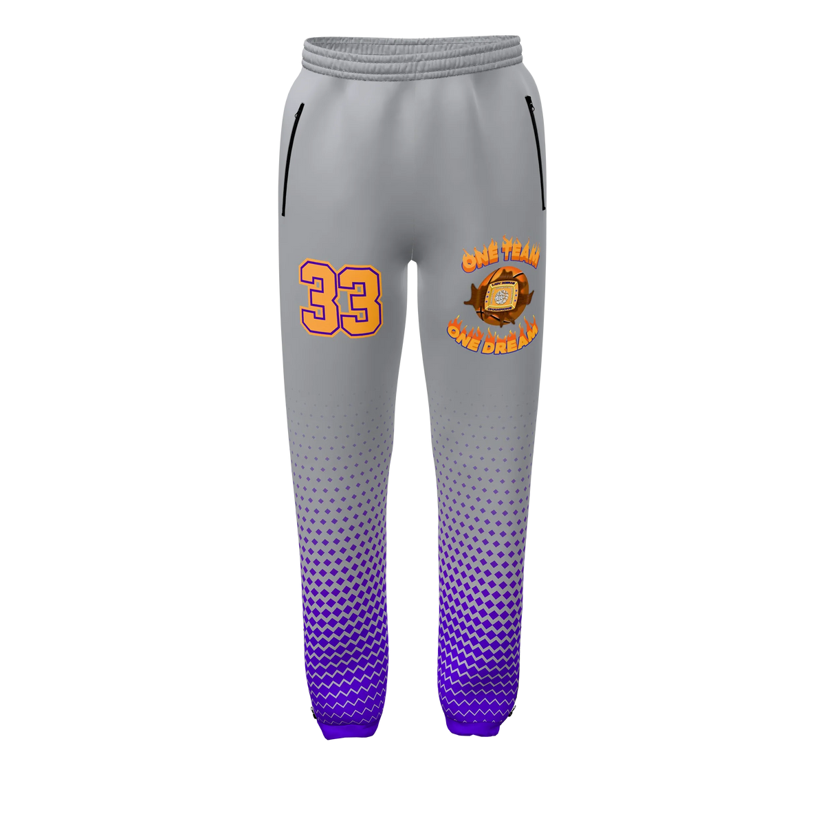 Custom Sublimated Men's Fleece Zipper Pants — supplier view 1