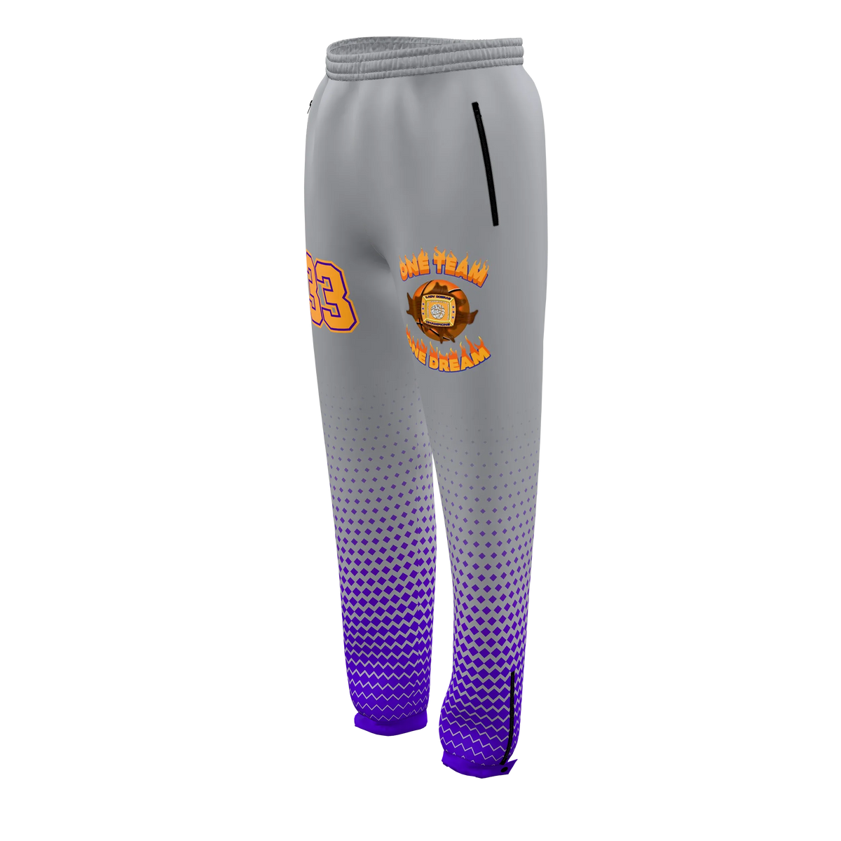 Custom Sublimated Men's Fleece Zipper Pants — supplier view 2