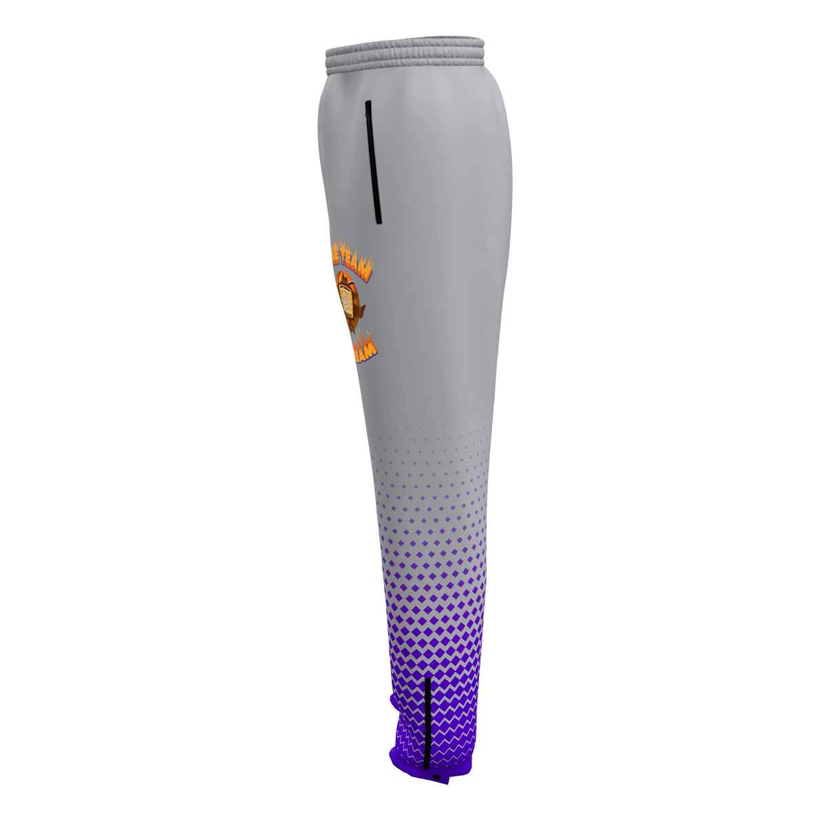 Custom Sublimated Men's Fleece Zipper Pants — supplier view 3