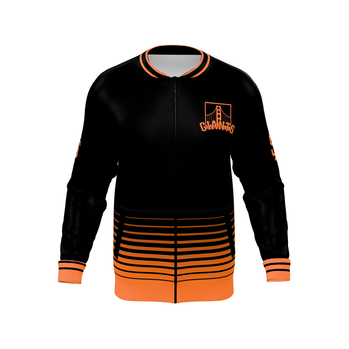 Custom Sublimated Men's Full-Zip Fleece Collar Jacket — supplier view 1