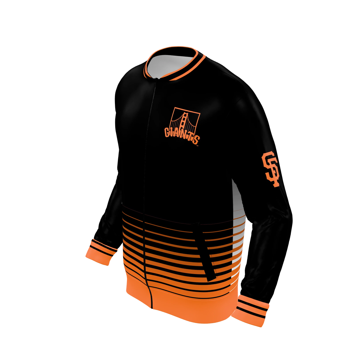 Custom Sublimated Men's Full-Zip Fleece Collar Jacket — supplier view 2