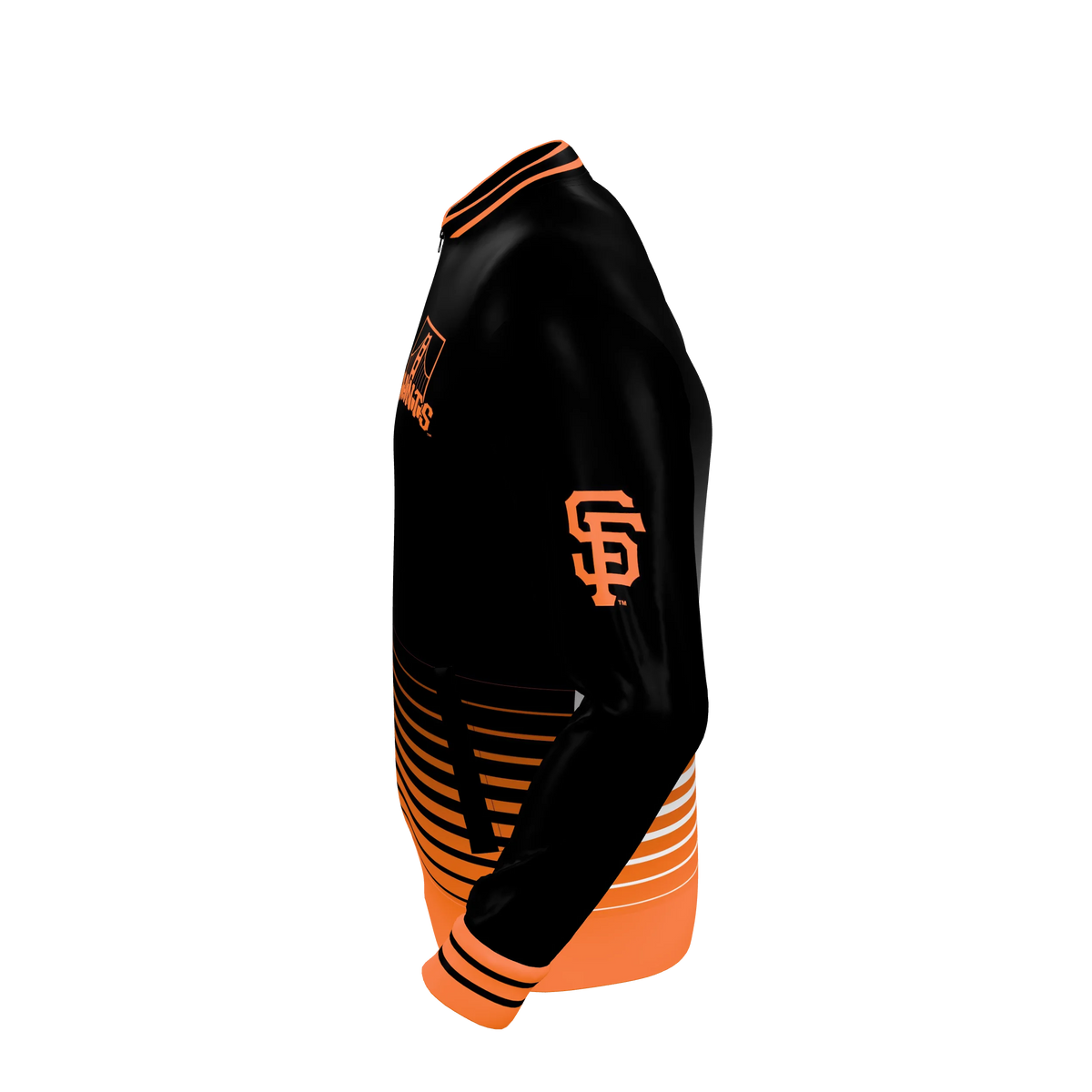 Custom Sublimated Men's Full-Zip Fleece Collar Jacket — supplier view 3