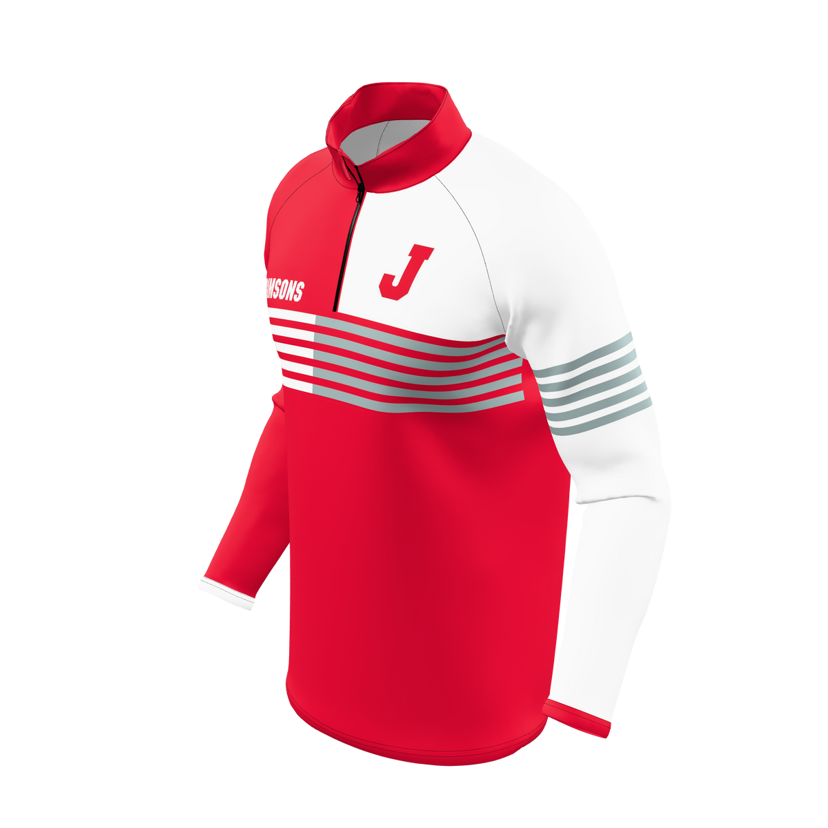 Custom Sublimated Men's Long Sleeve Quarter-Zip — alternate view 1