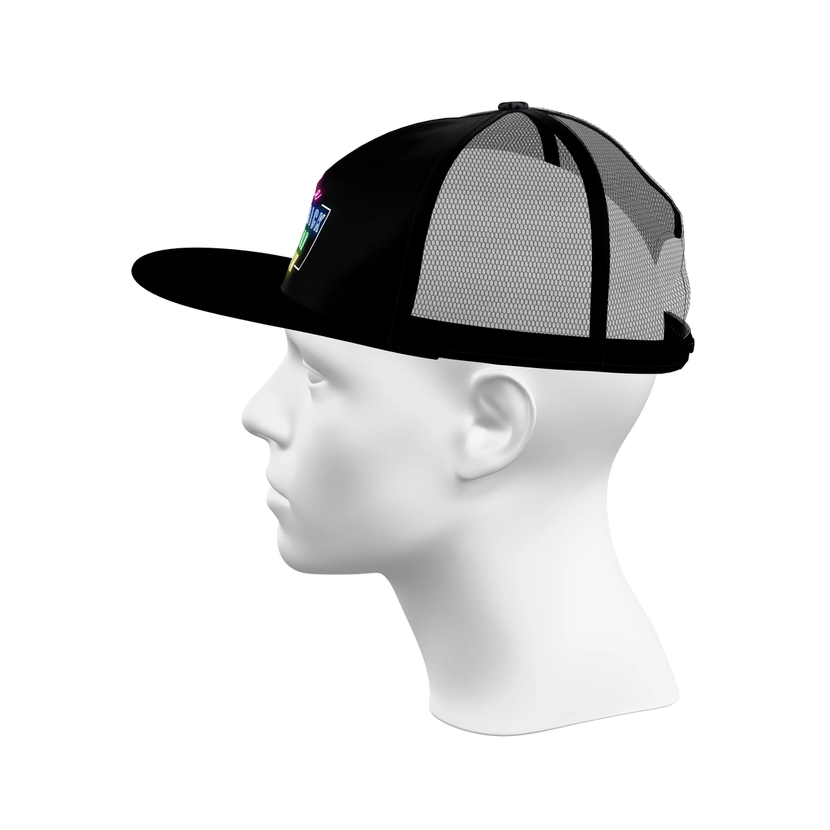 Custom Sublimated Flat Bill Trucker Hat — alternate view 2