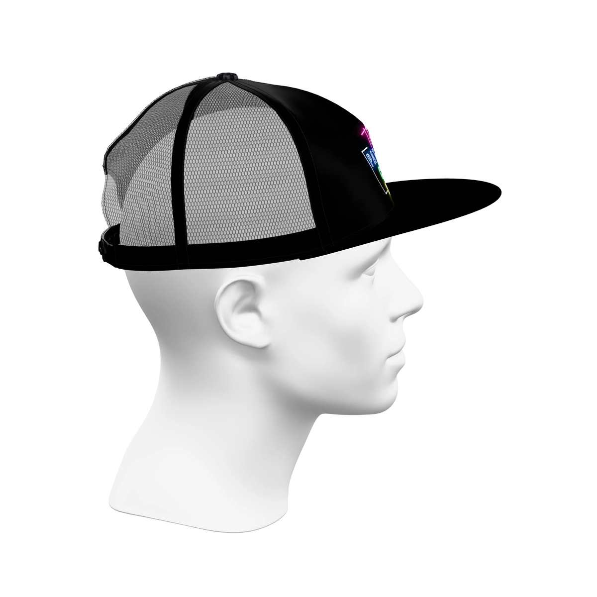 Custom Sublimated Flat Bill Trucker Hat — alternate view 4