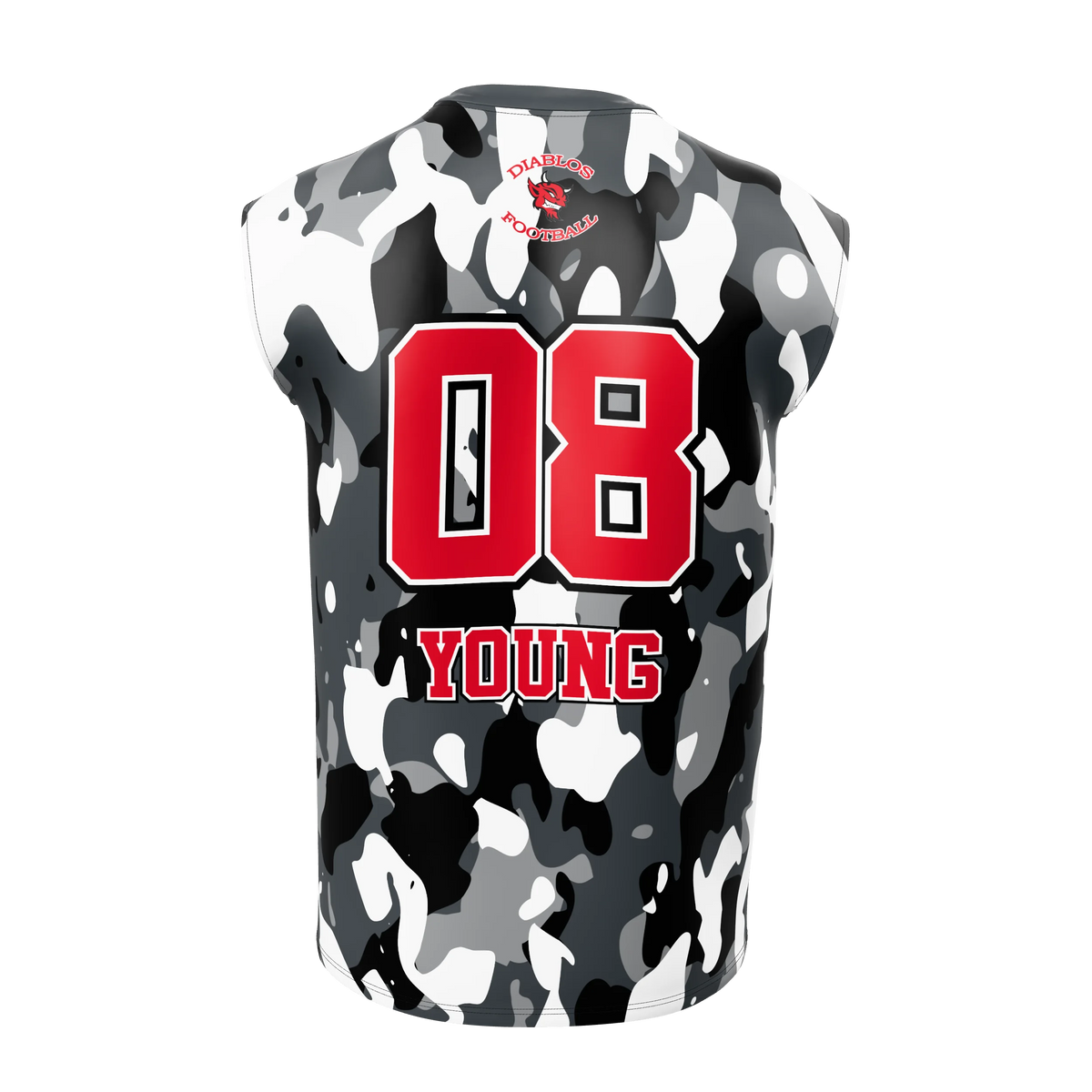 Custom Sublimated Men's Sleeveless Crew Neck Shirt — alternate view 3