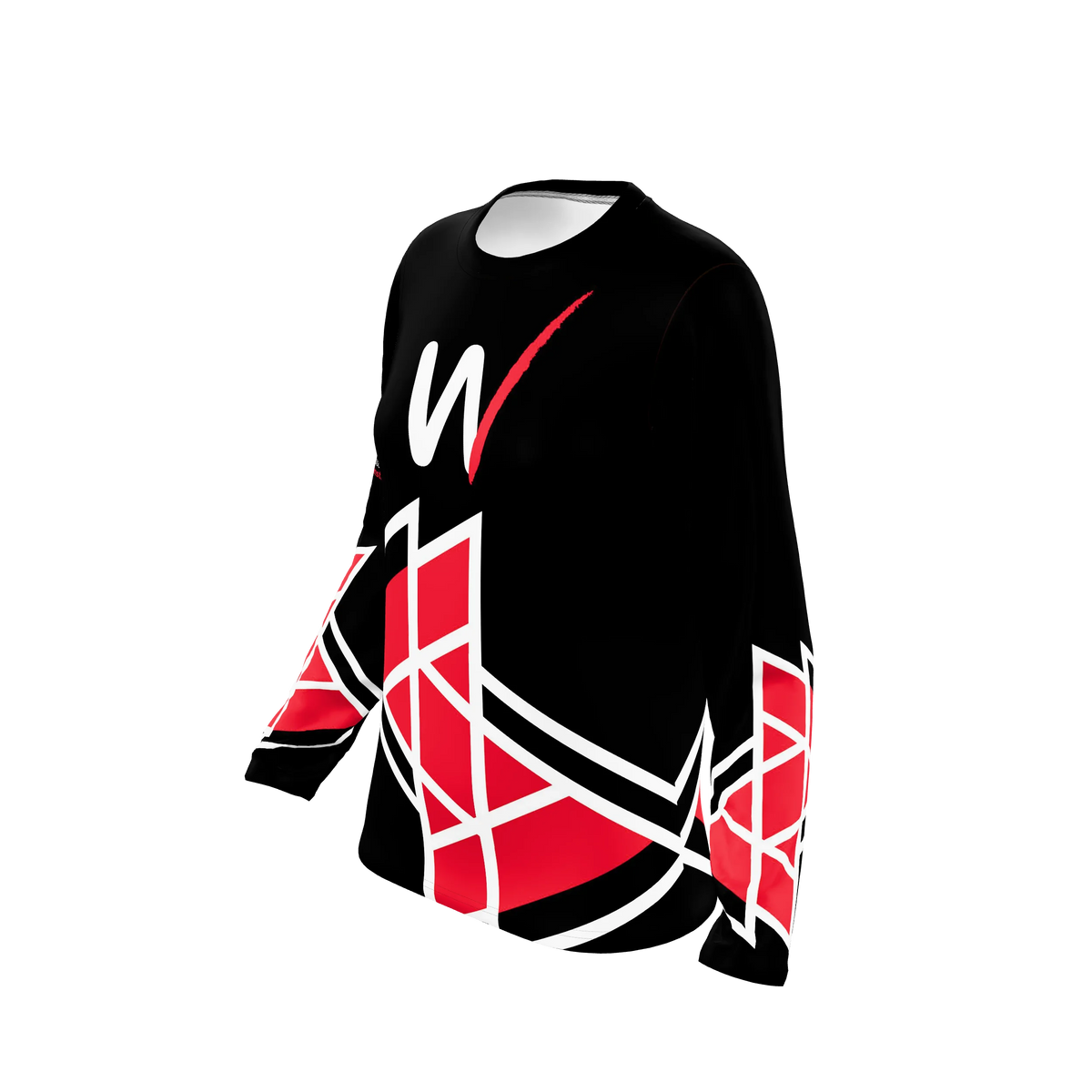 Custom Sublimated Women's Long Sleeve Crew Neck T-Shirt — alternate view 1