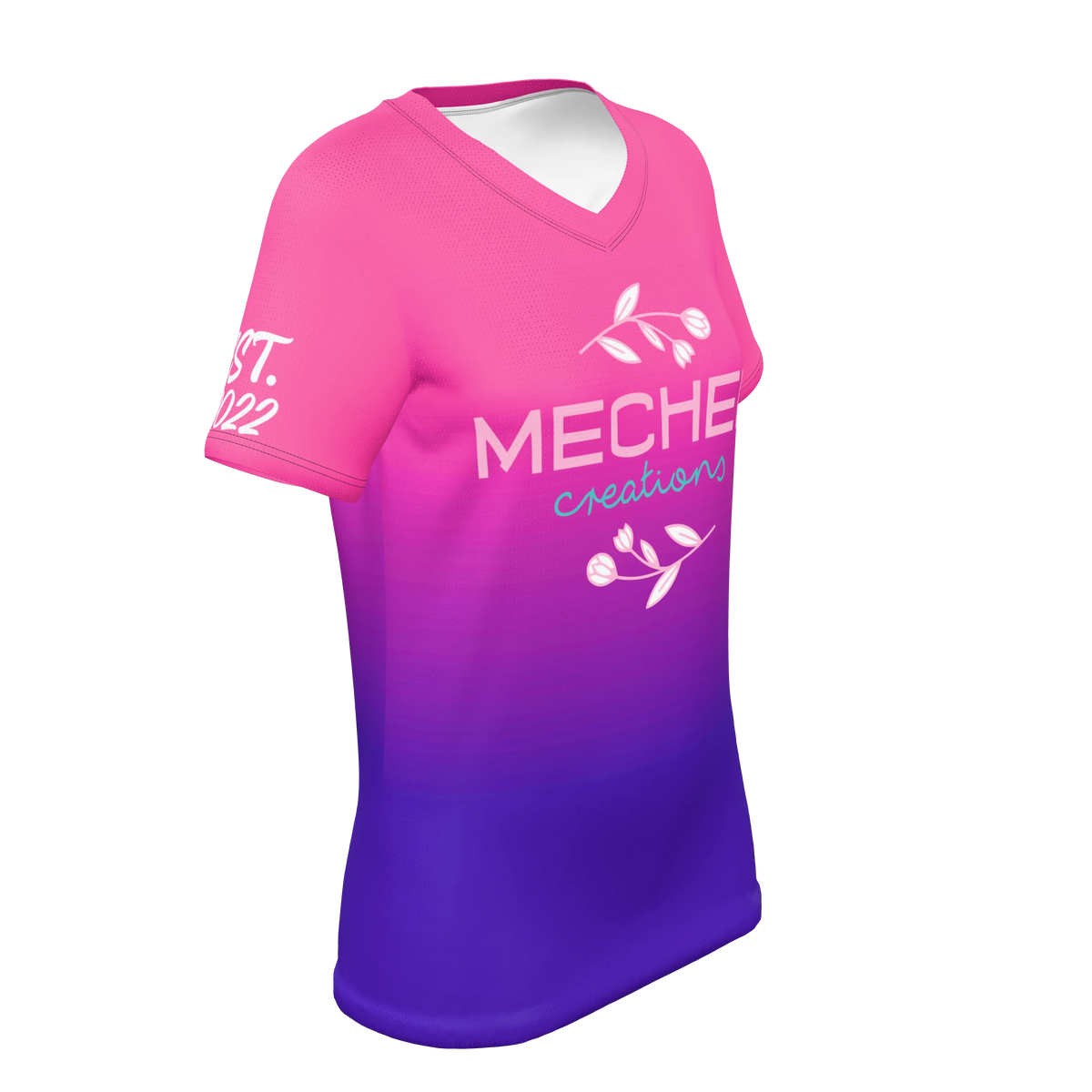 Custom Sublimated Women's Short Sleeve V-Neck T-Shirt — supplier view 8
