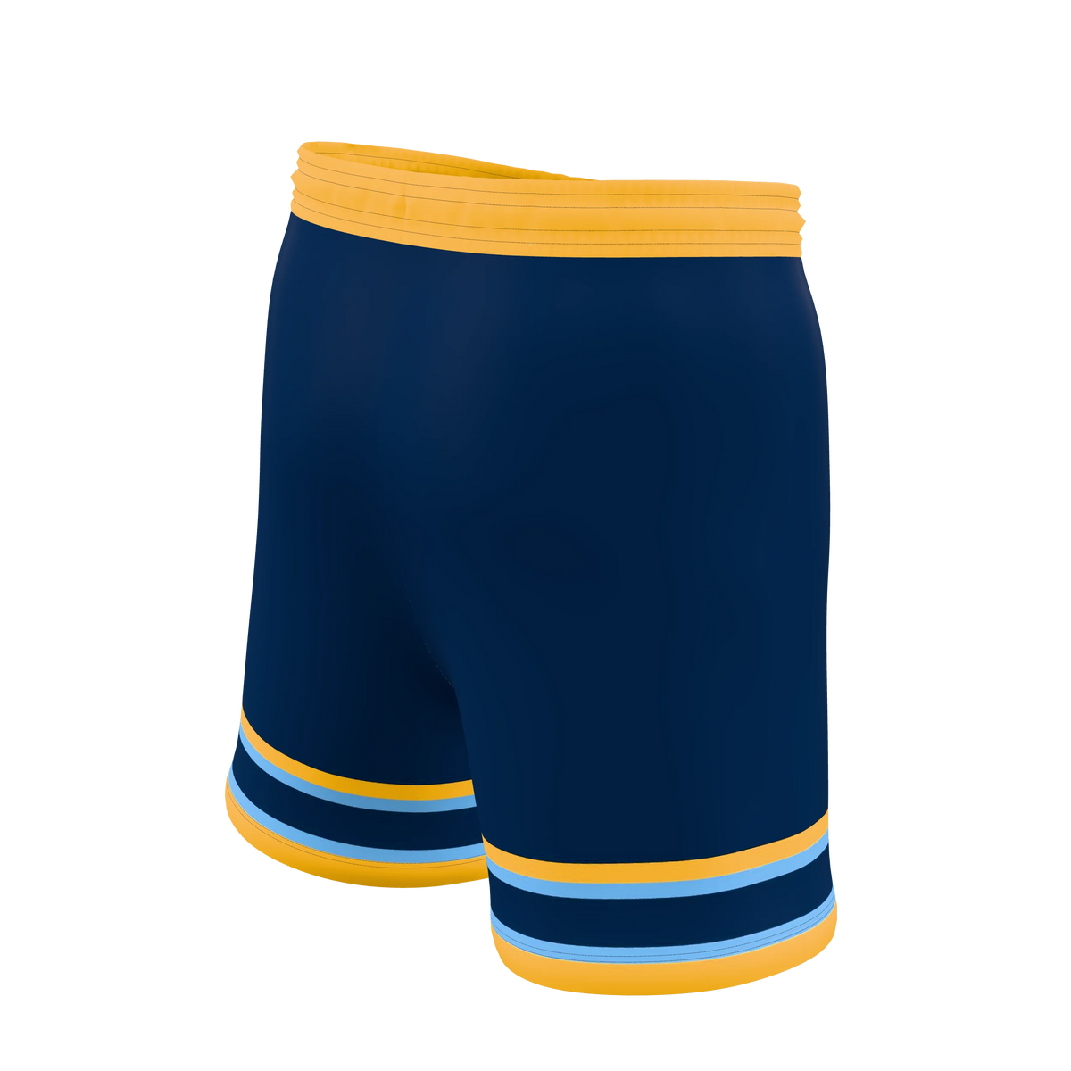 Custom Sublimated Women's Athletic Shorts — 5 inch inseam, supplier view 6