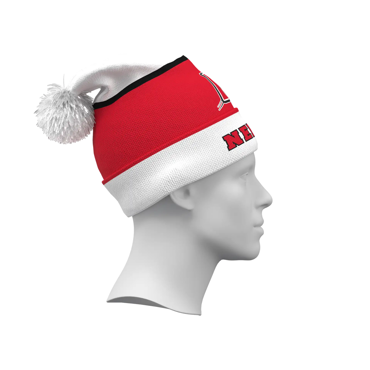 Custom Sublimated Pom-Pom Beanie — alternate view 2