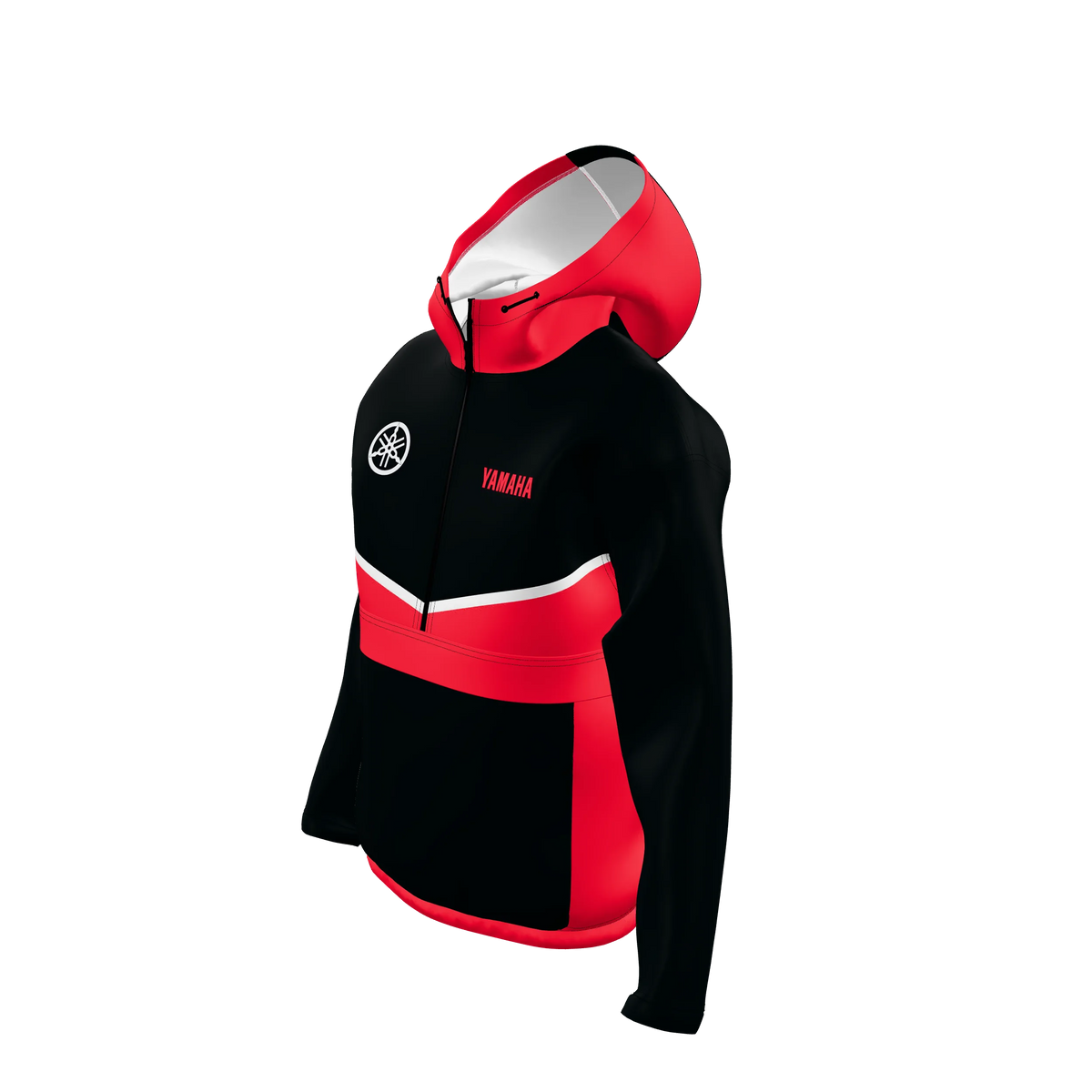 Custom Sublimated Men's Half-Zip Rain Jacket — alternate view 1