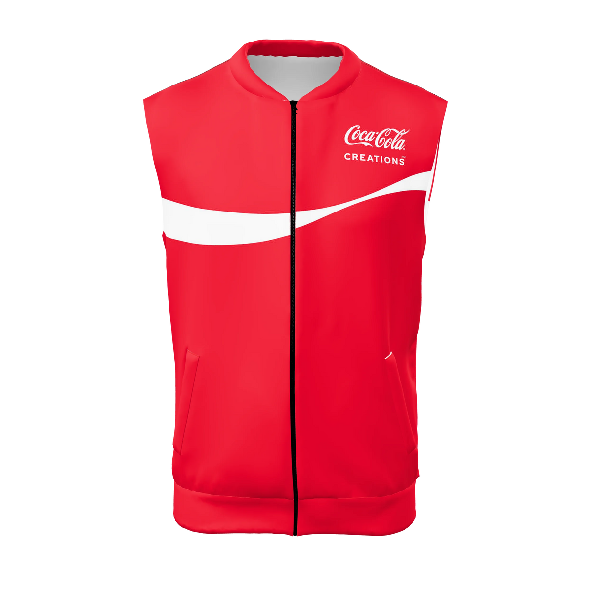 Custom Sublimated Men's Full-Zip Fleece Vest — supplier view 1