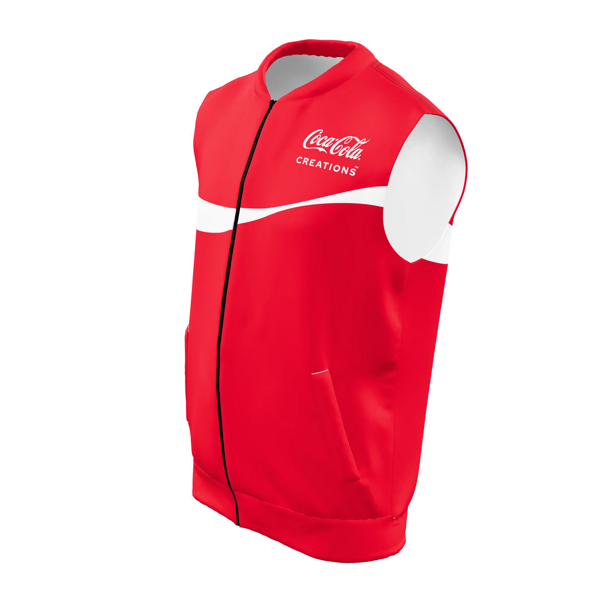 Custom Sublimated Men's Full-Zip Fleece Vest — supplier view 2