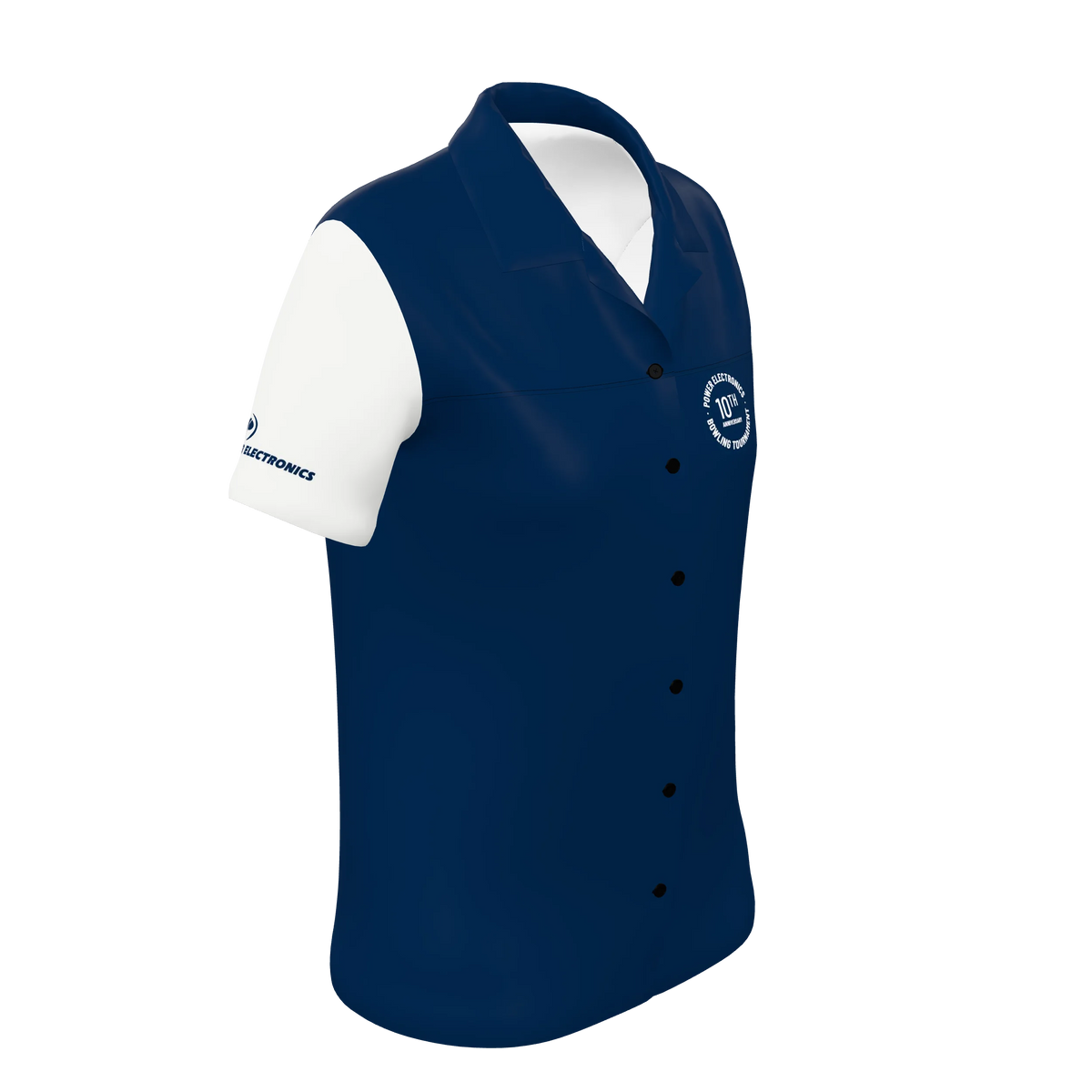 Custom Sublimated Women's Short Sleeve Button-Up Shirt — supplier view 8