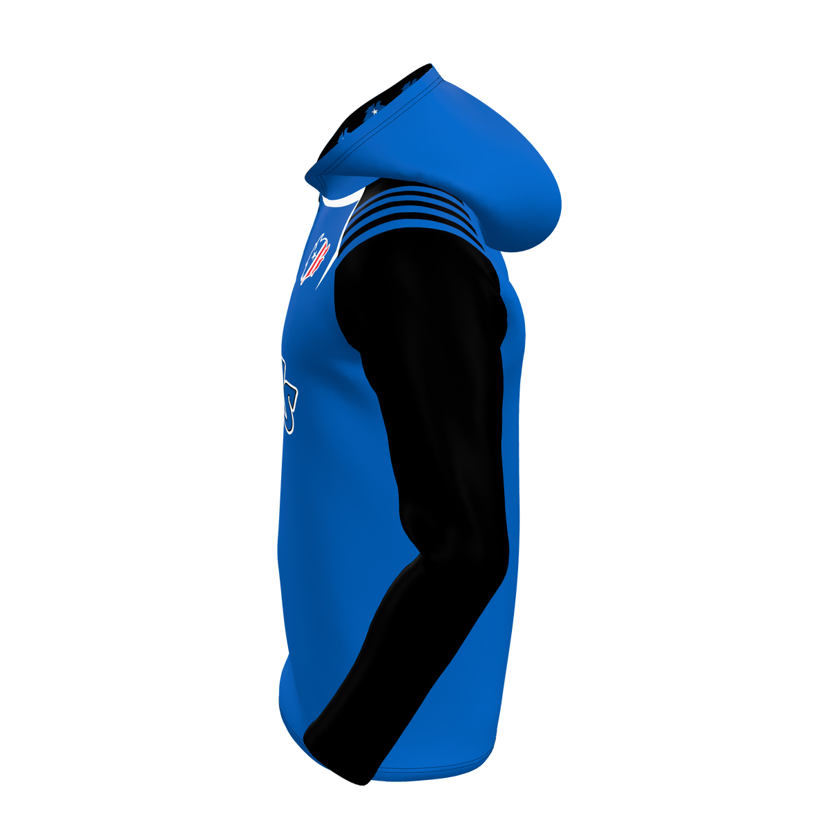 Custom Sublimated Men's Hooded Long Sleeve Quarter-Zip — alternate view 2
