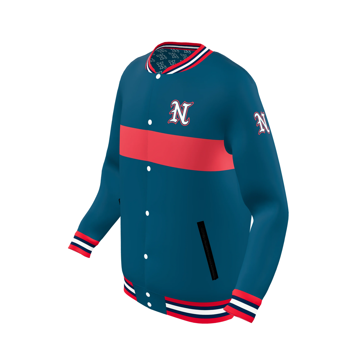 Custom Sublimated Men's Button-Front Fleece Jacket — supplier view 2