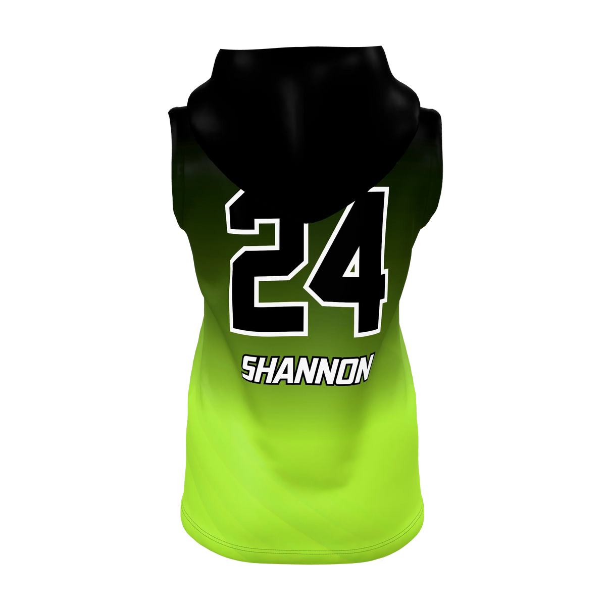 Custom Sublimated Women's Sleeveless Hooded Shirt — alternate view 3