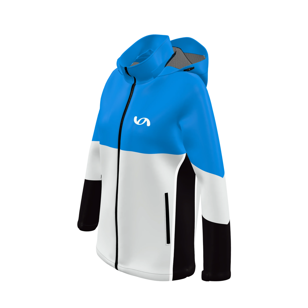 Custom Sublimated Women's Lined Full-Zip Windbreaker — alternate view 1