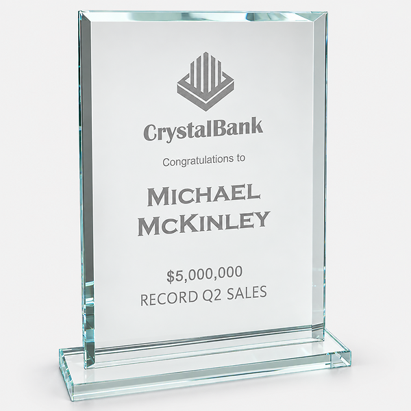 Premier Clear Glass Rectangle Award