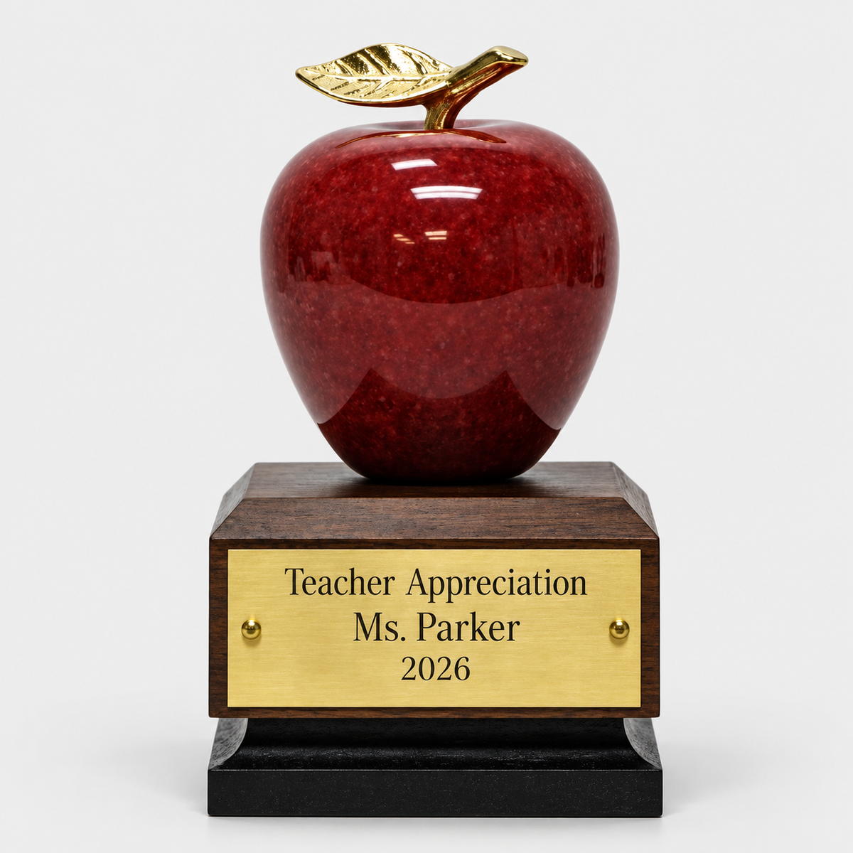 Red Marble Apple On Base — product view
