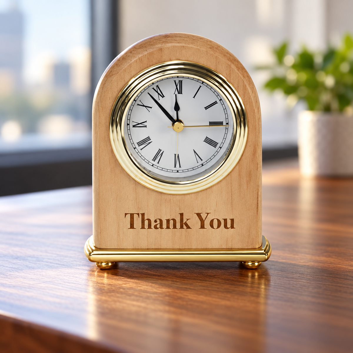 Arch Desk Clock displayed in a home or office setting