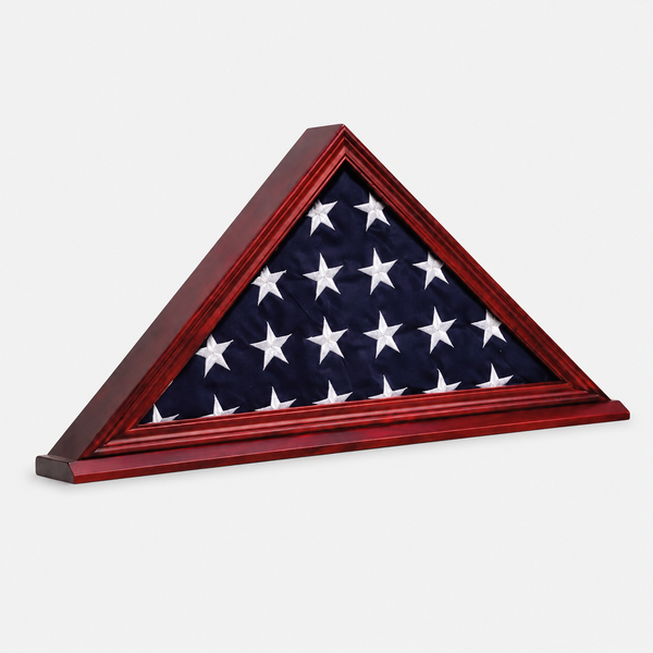 Mahogany Finished Flag Case - catalog
