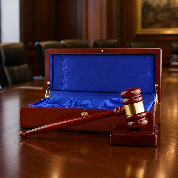 Rosewood Gavel And Case - lifestyle