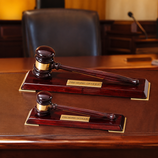 Rosewood Gavel and Stand - lifestyle
