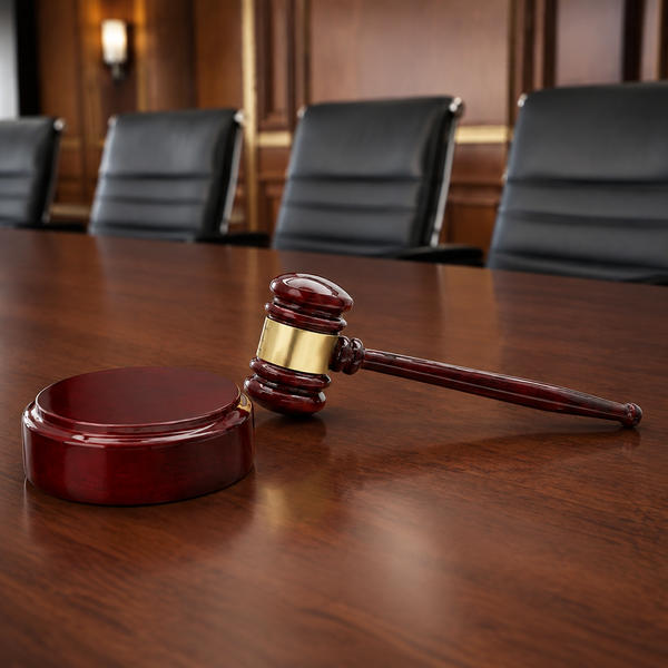 Rosewood Gavel With Sounding Block - lifestyle