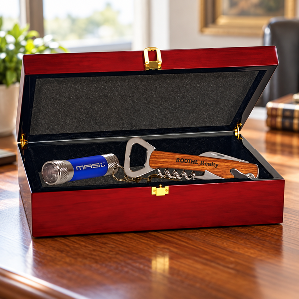 Rosewood Piano Finish Gift Box — lifestyle display