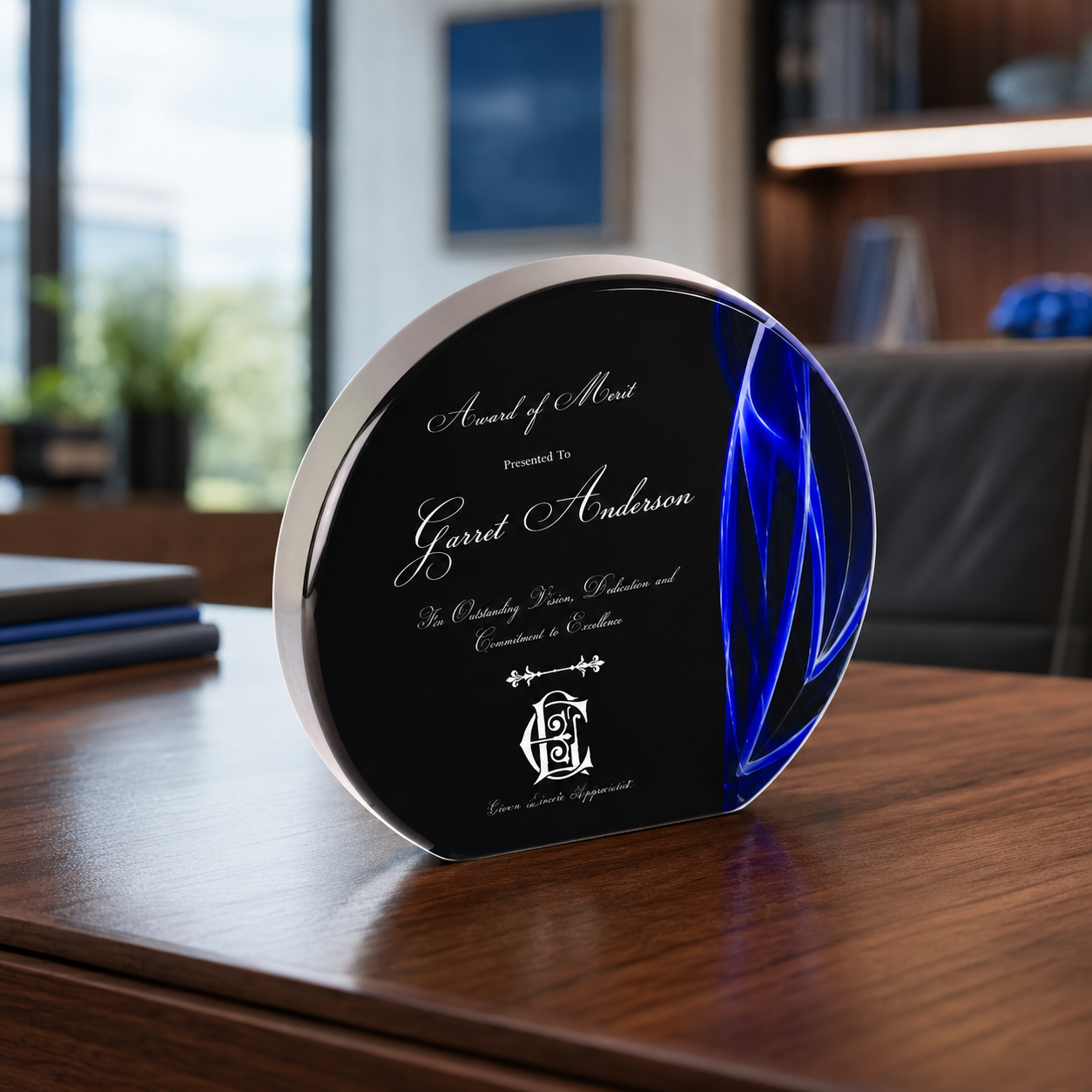 Round Vapor Acrylic Award
