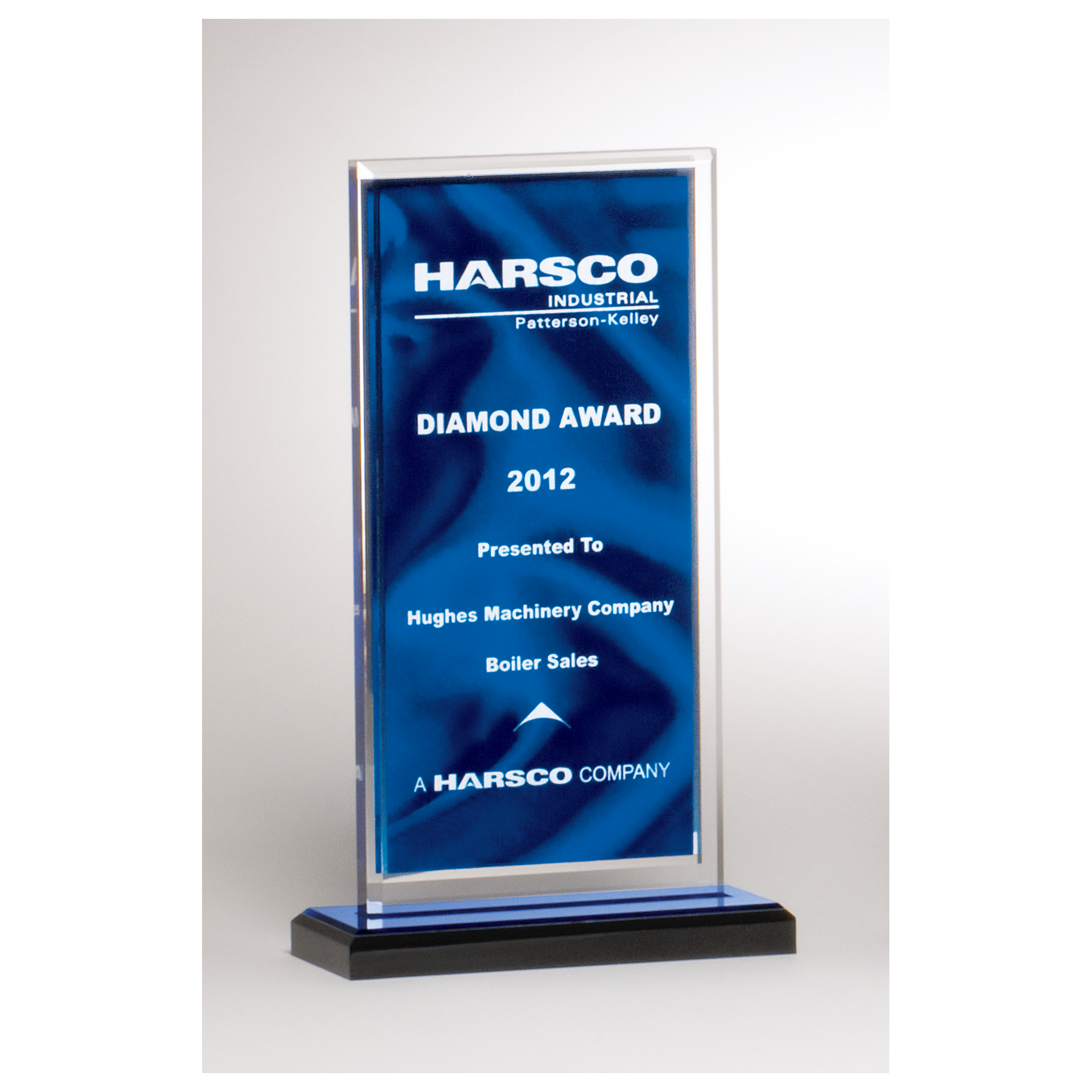 Silver Mirror Border Satin Patterned Acrylic Award