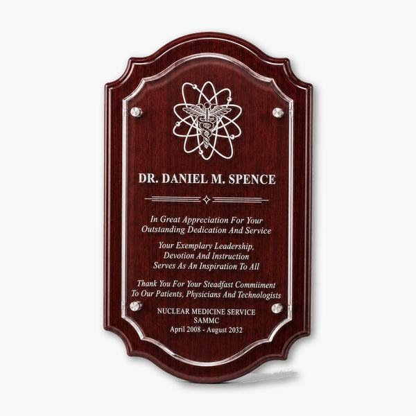 Scalloped Edge Plaque with Floating Acrylic Panel